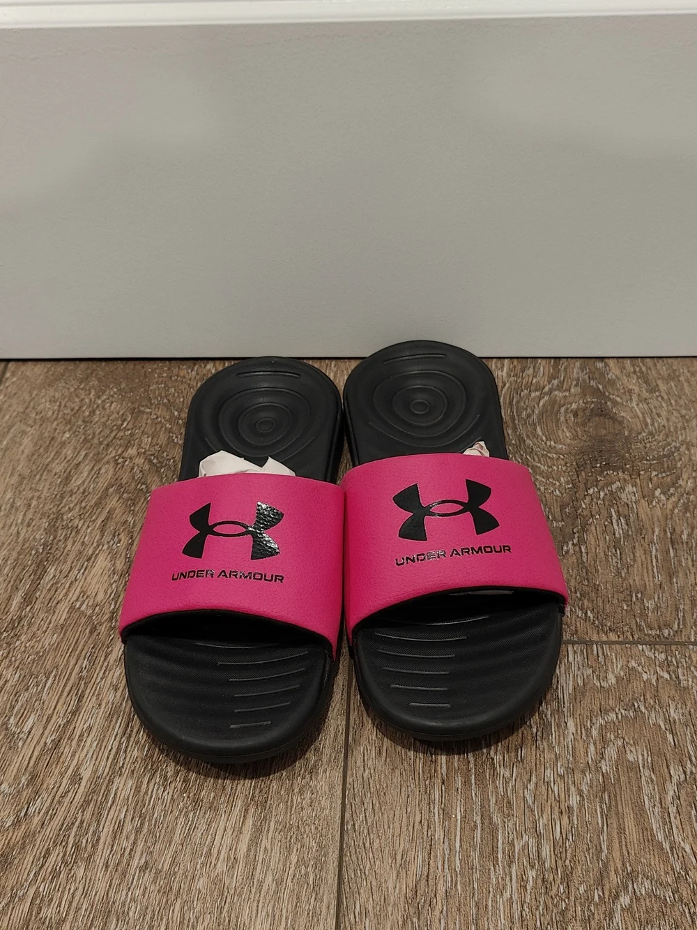 Under Armour Ansa Fixed Kids' Pink and Black Slide Sandals